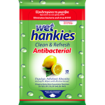WET HANKIES ΑΝΤΙΒΑΚΤ/ΚΑ ΜΑΝΤΗΛΑΚΙΑ 15τεμ.
